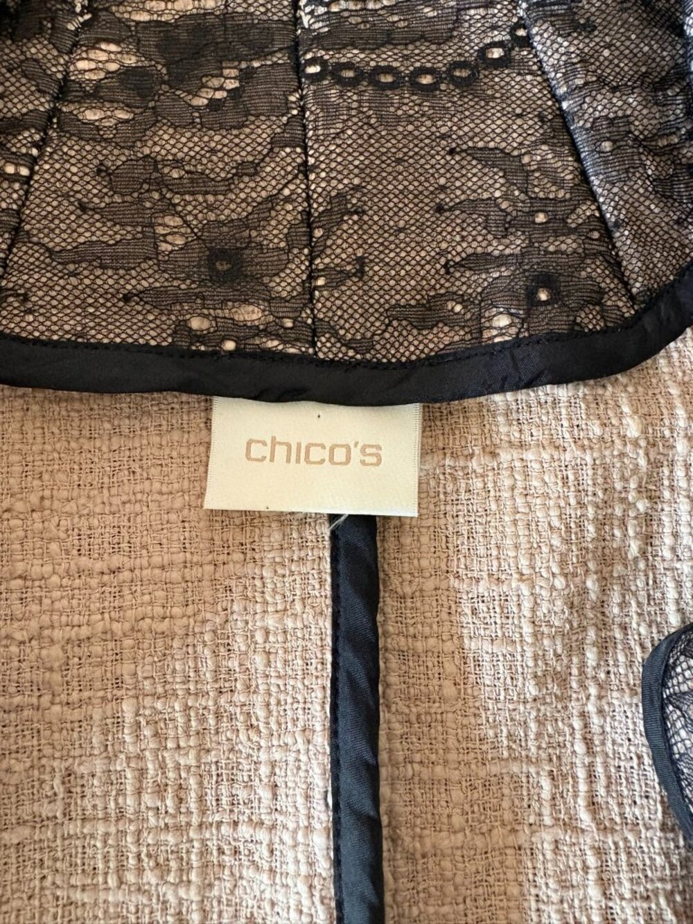 Lace Overlay Chico's Jacket - Picture 3 of 6